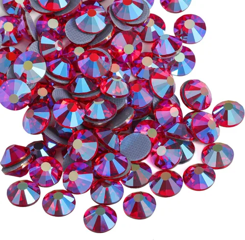 Miniatura 60 de Beadsland Hotfix - 2880 diamantes de imitación de cristal con parte trasera plana para manualidades, ropa, decoraciones de bricolaje, cristal AB