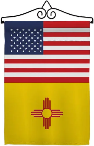 Miniatura 10 de US New Mexico Burlap Burlap Garden Flag Americana States USA American Territories Republic Small Decorative Gift Yard House Banner Double-Sided Made