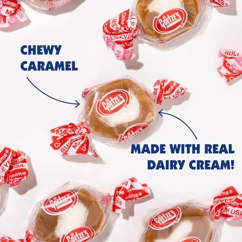 Miniatura 3 de Goetze's Candy Classic - Cremas de caramelo de vainilla, bolsa de 4 onzas Golosinas masticables de caramelo y crema de vainilla envueltas