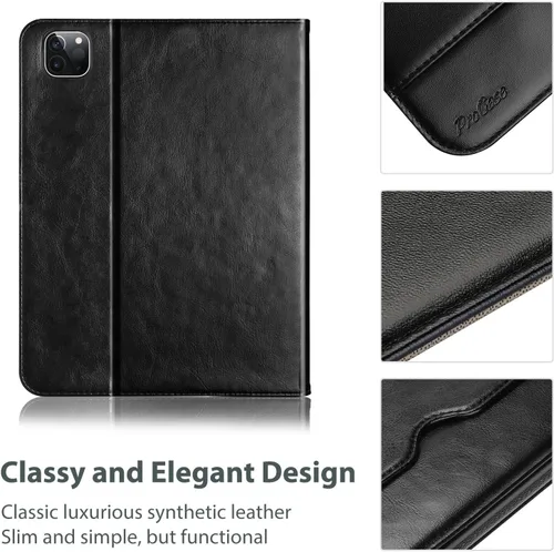 Miniatura 5 de ProCase Funda de piel sintética para iPad Pro de 11 pulgadas 2025 M5 / 2024 M4 con correa de mano bolsillo frontal, cubierta de soporte de negocios