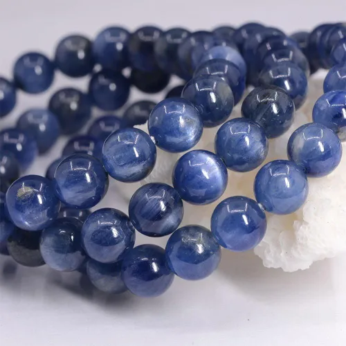 Miniatura 2 de Justinstones Pulsera elástica de cuentas redondas de 0.315 in con gemas semipreciosas, unisex, 7 pulgadas