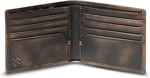 Miniatura 6 de HoJ Co. DUCK - Cartera plegable para hombre Cartera para hombre deportista al aire libre Cuero de grano completo pulido a mano Cartera delgada