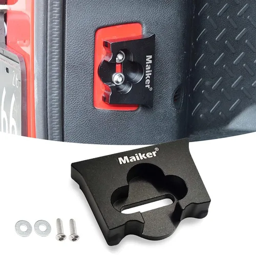 Miniatura 7 de MAIKER Limitador de tope de aluminio para puerta trasera, ruido anormal, reduce el hundimiento de la puerta trasera, compatible con Jeep Wrangler JL