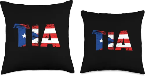 Miniatura 3 de Puerto Rico Flag Shirt Gifts For Men Women Kids Tia Rico Flag Pride Día de la Madre Puertorriqueña - Almohada de 16 x 16 pulgadas, multicolor