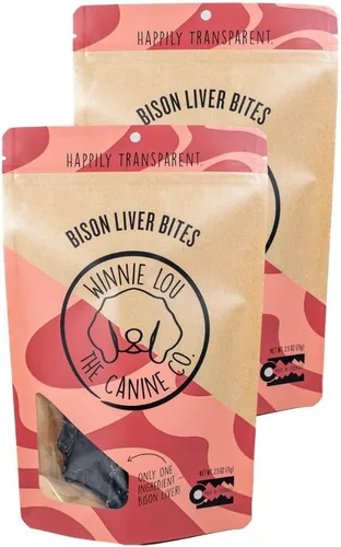 Miniatura 18 de Winnie Lou Bison Liver Bites - Golosinas para perros, ingredientes limitados, grado humano, golosinas de entrenamiento para perros pequeños