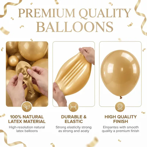 Miniatura 6 de Kit de columna de globos para piso: juego de 2 soportes para globos, con globos cromados metálicos negros y dorados, base y poste, decoración