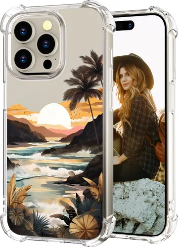 Miniatura 88 de Hungo Funda compatible con iPhone 15 Plus para mujer, diseño floral transparente, lindo, flor azul rosa Rosas Azules