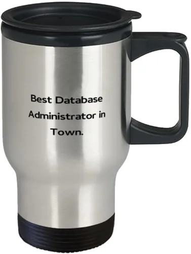 Miniatura 2 de Best Database Administrator in Town. Travel Mug, Database administrator Present From Coworkers, Love Bottle For Colleagues, DBA, Database