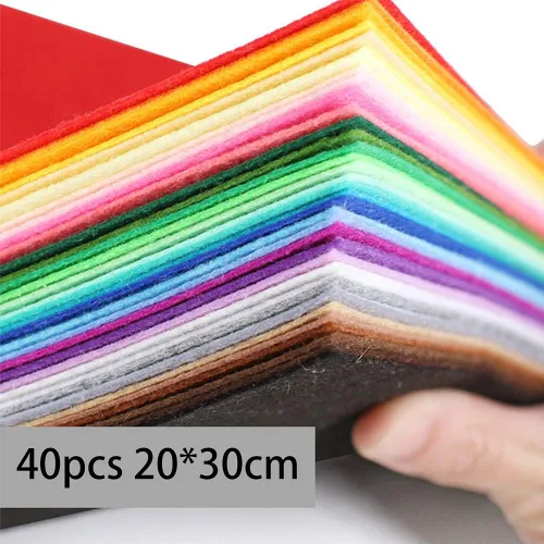 Miniatura 6 de Hojas de fieltro, 40 piezas de 8 x 12 pulgadas (7.9 x 11.8 in), 0.039 in de grosor, hojas de tela de fieltro suave de 0.039 in de grosor, cuadrados