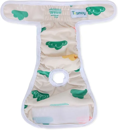 Miniatura 2 de Teamoy – Pañales lavables para perros hembras, reutilizables, súper absorbentes y cómodos Flamingo+ Cloud+ Verde+ Rosa (4 piezas)