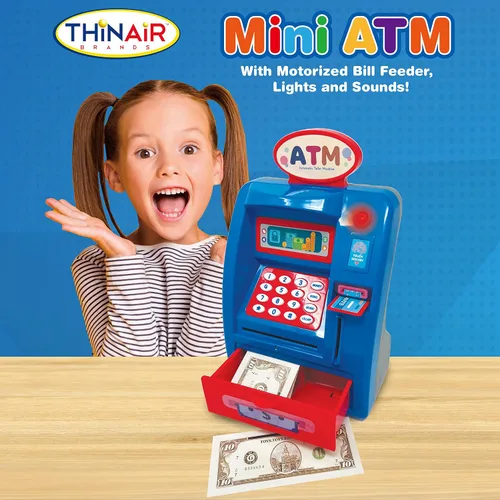 Miniatura 6 de Alcancía de ahorro de cajero automático preescolar, luz y sonido, para niños pequeños