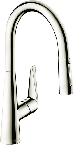 Miniatura 10 de hansgrohe Talis S 72813341 - Grifo de cocina de arco alto, grifo para fregadero de cocina, cabezal rociador de acoplamiento magnético, cromo negro