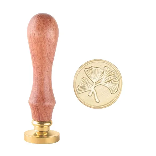 Miniatura 17 de Sello de cera con cabeza de latón extraíble de 1.181 in y mango de palisandro, sello de cera personalizado retro vintage para invitaciones de sobres