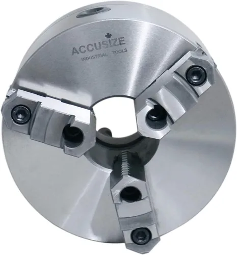 Miniatura 8 de Accusize Industrial Tools 6''/160mm 2-Piece Reversible Jaws 3-Jaw Chuck, D1-4, Direct Mount, 1.575'' Center Hole, 0559-0101