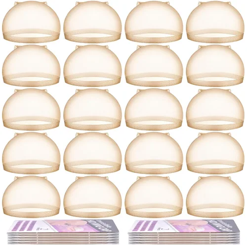 Miniatura 11 de MORGLES 20 gorras de peluca negras HD para hombres y mujeres, gorras de peluca de nailon elástico para encaje frontal