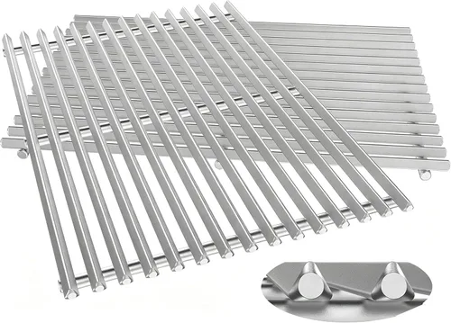 Miniatura 32 de QuliMetal Rejillas de parrilla de 47.6 cm y 9 mm para Weber Genesis II, piezas de parrilla para Weber Genesis II LX 300 Series, Genesis II E y S 310