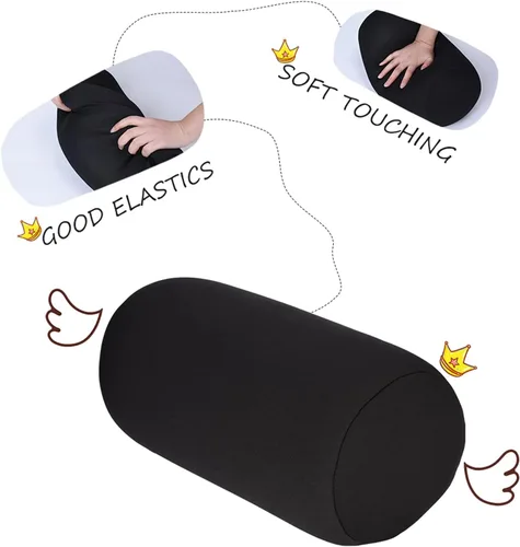 Miniatura 3 de Cómoda tela y microperlas de espuma, almohada de cuello de forma cómoda, almohada de espuma viscoelástica para el cuello, funda lavable para cama