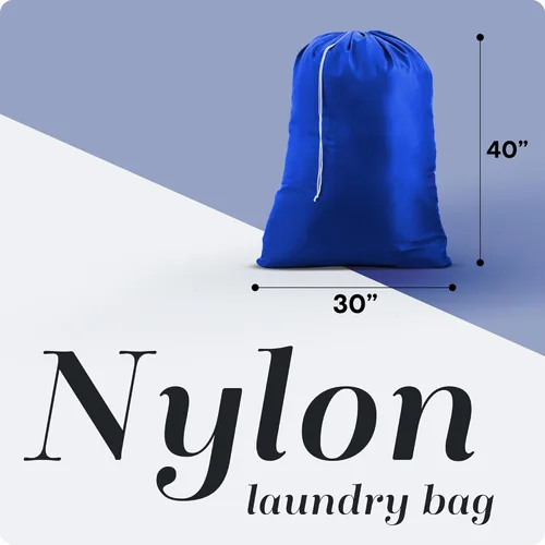 Miniatura 2 de Handy Laundry Nailon XL – Gran capacidad con cordón de bloqueo, lavable a máquina, se adapta a cestas de lavandería o cestas, capacidad para 3 Azul