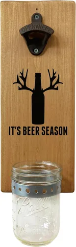 Miniatura 15 de Abridor de botellas de esquí, tablero de madera de montaje en pared con tapa extraíble y abridor de hierro fundido, regalo de esquiador rústico