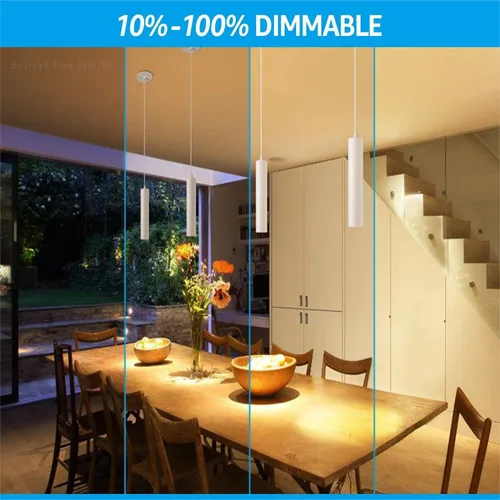 Miniatura 3 de LEONLITE Luces colgantes LED con clase, estilo minimalista moderno, caja J integrada para repuesto de luz de techo empotrada, ajuste de agujero