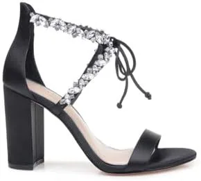 Miniatura 3 de Jewel Badgley Mischka Thamar Crystal Strappy Block Heel