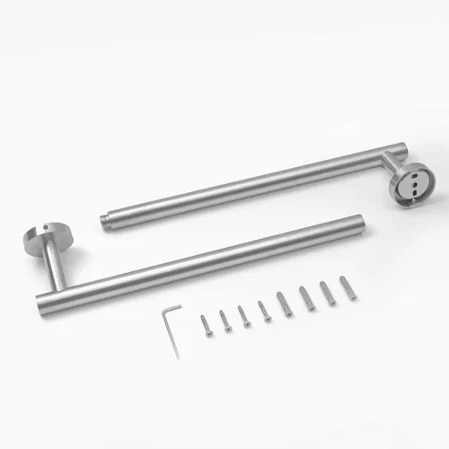 Miniatura 2 de HITSLAM Toallero de baño de acero inoxidable SUS304 de níquel cepillado de 24 pulgadas para montaje en pared, moderno soporte de toalla de baño