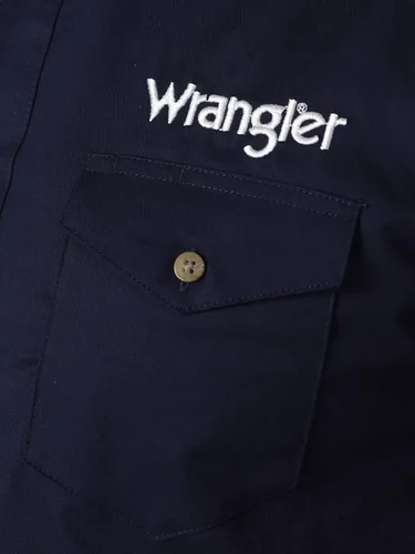 Miniatura 4 de Wrangler Men's Western Logo Two Pocket Long Sleeve Button Shirt