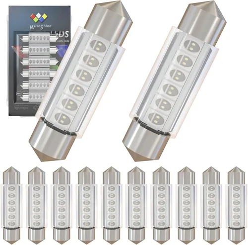 Miniatura 7 de Bombilla LED Festoon C5W de 38mm 39mm DE3425 DE3423 Bombillas LED Ámbar Amarillo Festoon 6418 6411 6423 Bombilla LED DC 12V para Luces Interiores