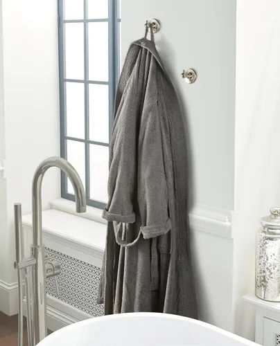 Miniatura 2 de Amerock Gancho para bata de níquel cepillado montado en la pared, soporte para toallas, gancho de una sola punta, gancho para toallas, accesorios