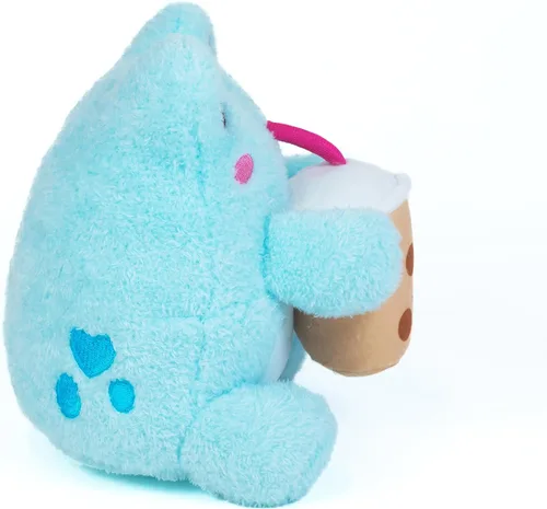 Miniatura 5 de Cuddle Barn PlushGoals - Boba Sippin' Wawa The Froggie Animal de Peluche Suave Azul Claro Perfumado Rana Kawaii Juguete de Peluche, 6 pulgadas