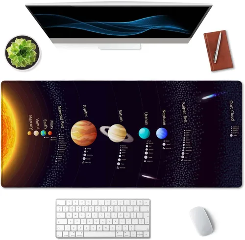 Miniatura 3 de SSOIU ArtSo - Alfombrilla de mouse extendida para juegos XXL, alfombrilla larga para teclado, decoración de escritorio, base de goma antideslizante