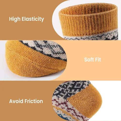 Miniatura 3 de Clothirily Wool Socks for Women, Vintage Womens Wool Socks, Winter Warm Boot Sock for Women Men, Thick Winter Cozy Sock