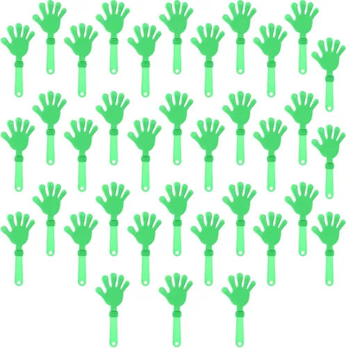 Miniatura 13 de 36 pinzas de mano color azul rey de 7.5 pulgadas para hacer ruido, regalos de fiesta, plástico para fiestas, eventos deportivos, bailar, bailar