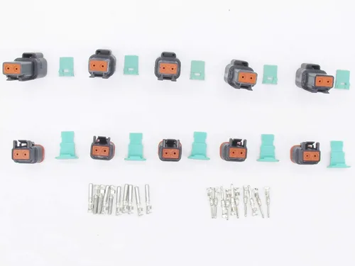 Miniatura 5 de 5 Sets 2Pin DT Conector kit impermeable sellado enchufe eléctrico carcasa Cable Dt Conector 22-16AWG DT04-2P DT06-2S (negro)