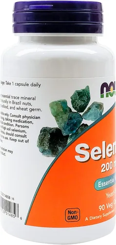 Miniatura 3 de NOW Suplementos, selenio (L-Selenometionina) 200 mcg, mineral esencial*, 90 cápsulas vegetales (paquete de 2)
