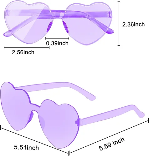 Miniatura 3 de AEAHALY Lentes de sol con forma de corazón blanco, verde, azul, morado, rosa, rojo, para mujer, con forma de corazón, a granel, para fiestas