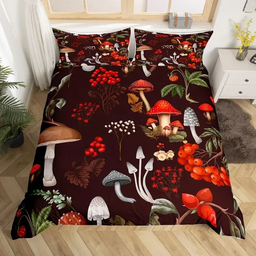 Miniatura 11 de Erosebridal Juego de ropa de cama con diseño de mariposas y flores azules, tamaño individual, funda de edredón floral de acuarela para niños