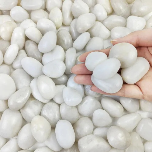 Miniatura 12 de FANTIAN Rocas blancas de río de 40 libras para paisajismo, guijarros pulidos de 1-2 pulgadas para plantas de interior, piedras blancas decorativas