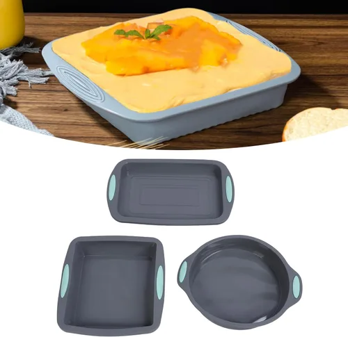 Miniatura 5 de 3 moldes de silicona para pan, juego de utensilios de silicona para hornear antiadherentes, resistentes al calor, utensilios para hornear y horno