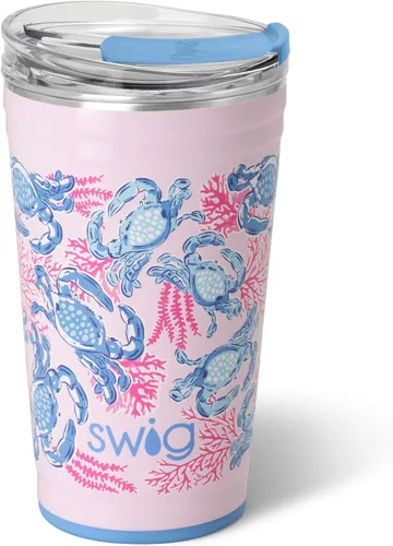 Miniatura 74 de Swig Life - Vaso de 22 oz con aislamiento térmico, vaso de café con tapa, apto para portavasos, apto para lavavajillas, acero inoxidable, taza
