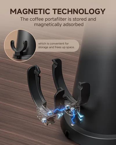 Miniatura 7 de AMZCHEF Molinillo de café de dosis única, molinillo de rebabas de 75 ajustes, rebabas cónicas de 1.575 in, diseño antiestático y de baja retención