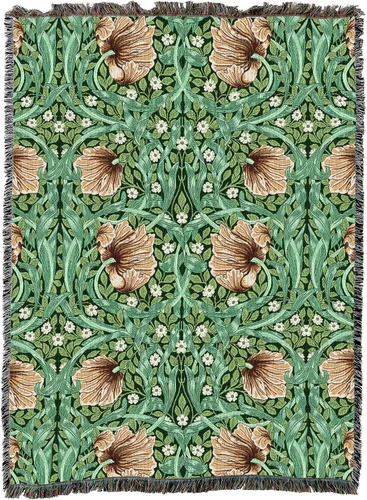 Pure Country Weavers William Morris - Manta de Pimpernel XL - Artes y manualidades - Tapiz de regalo tejido de algodón - Fabricado en los Estados