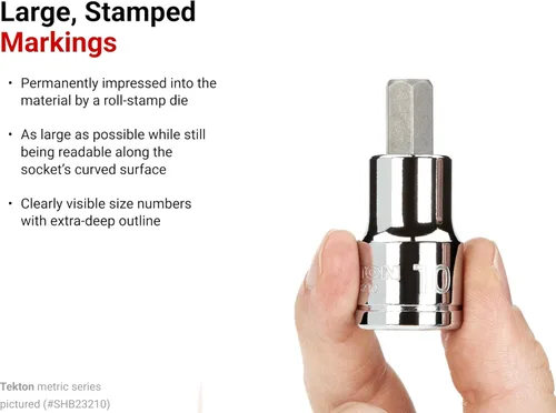 Miniatura 4 de TEKTON - Llave de tubo de 1/2 pulgada x 1/2 pulgada con enchufe hexagonal SHB22213