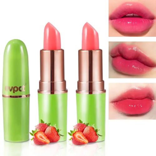 Miniatura 10 de evpct 2 piezas de bálsamos labiales tintados de uva, cambio de color de labios, bálsamo de labios, tono rosa claro, maquillaje de labios, 2 piezas