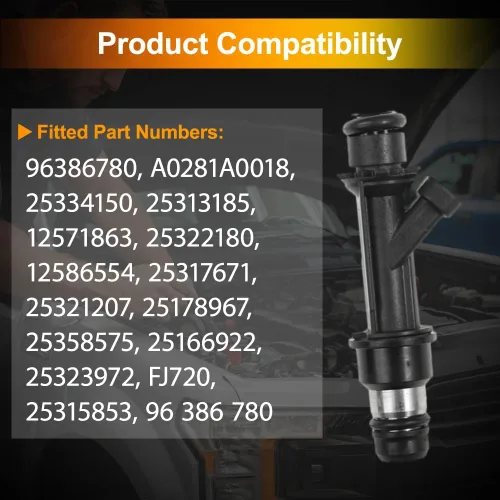 Miniatura 4 de Inyector de combustible compatible con Chevrolet AVEO 2004-2008, compatible con Pontiac WAVE 2005-2007, WAVE5 2005, número de pieza: 96386780