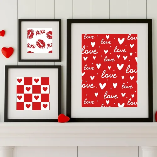 Miniatura 6 de JarThenaAMCS 100 hojas de papel de seda para el día de San Valentín, a granel, 10 diseños de corazón rojo de amor, cupido, lunares, hojas de papel
