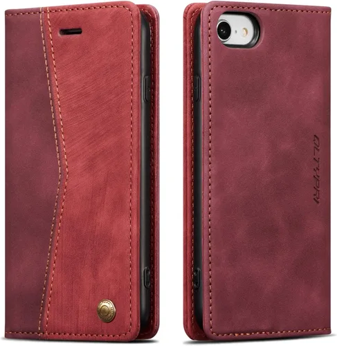 Miniatura 91 de QLTYPRI Para iPhone Air Case Wallet Con Tarjetero, Vintage PU Cuero Kickstand Cierre Magnético A Prueba De Golpes Folio Libro Funda Para IPhone 17