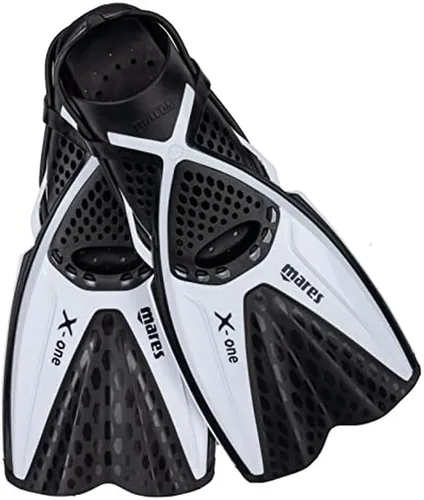 Miniatura 6 de MARES X-One Junior 410345 - Aletas de natación ajustables para zapatos para esnórquel, buceo, tacón abierto perforado, diseño de correa sin hebilla