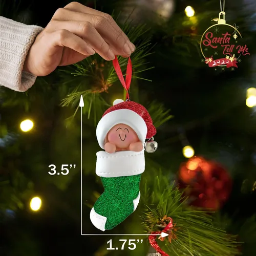 Miniatura 3 de Adorno personalizado para la primera Navidad del bebé 2025, recuerdo de Navidad para niña o niño, adorno personalizado para recién nacido, mi