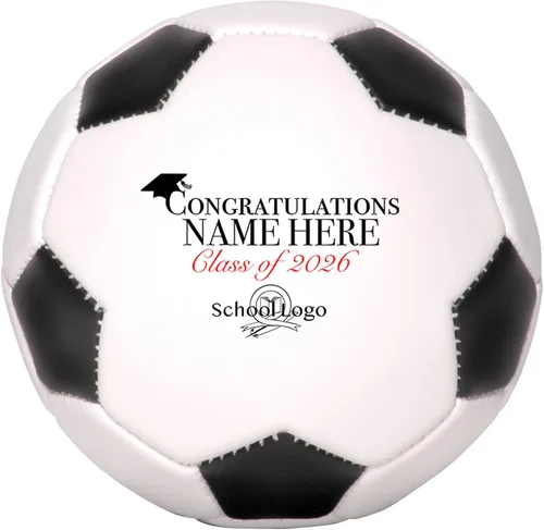 Balón de fútbol personalizado, regalo de graduación personalizado con nombre y logotipo de la escuela para él, ella, graduado, hijo, hija |